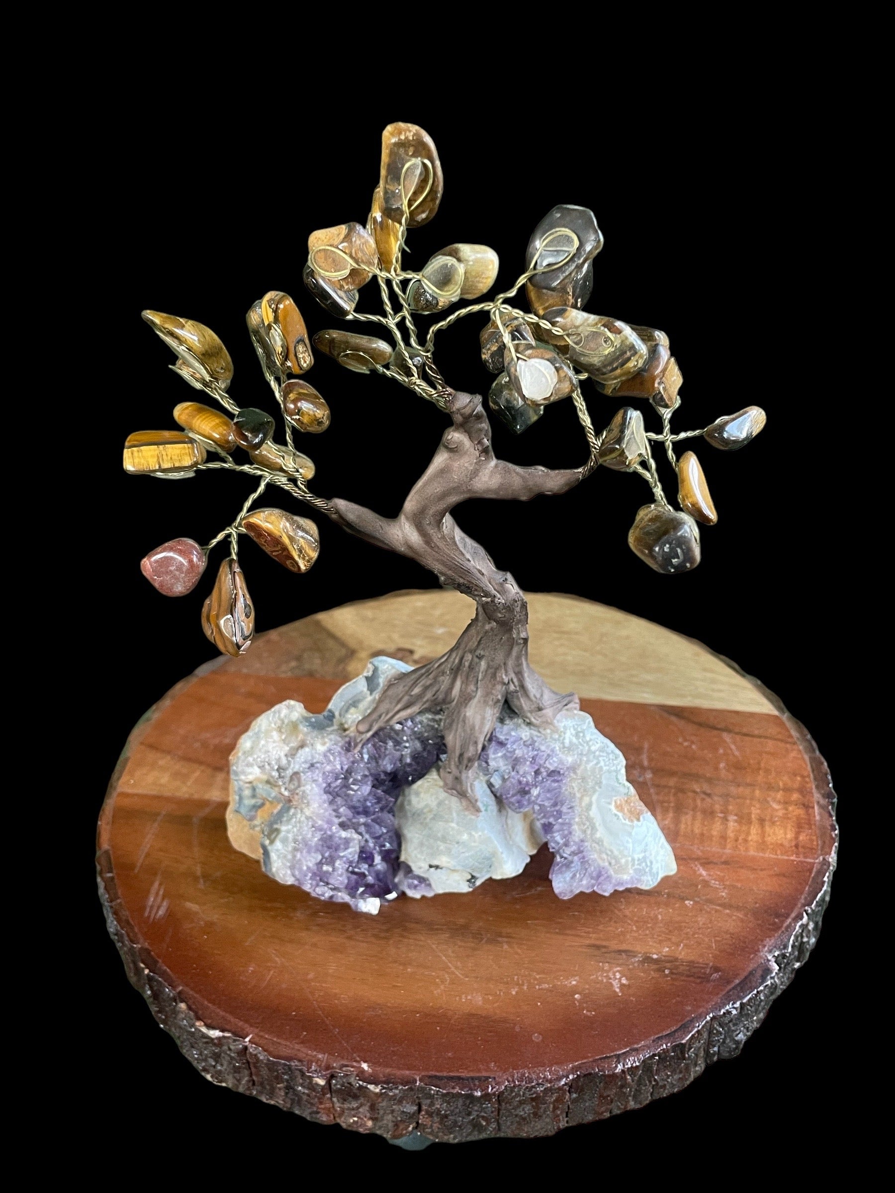 Yellow Tiger Eye Amethyst base